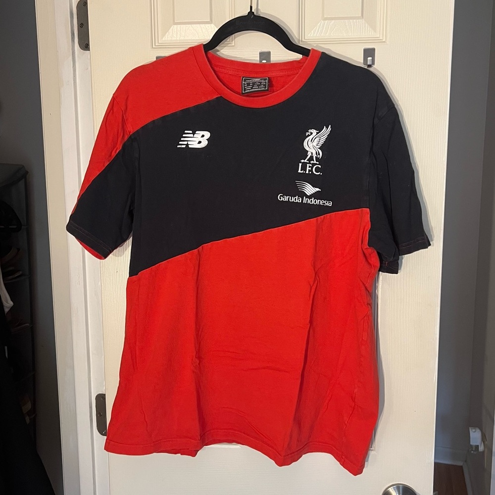 ⭐️ 3/$30 New Balance Liverpool Football Club T-shirt - red and black